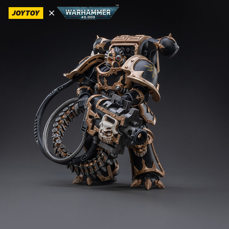 JOYTOY Warhammer 40K Black Legion Chaos Space Marines Black Legion Havocs Marine 04 figure