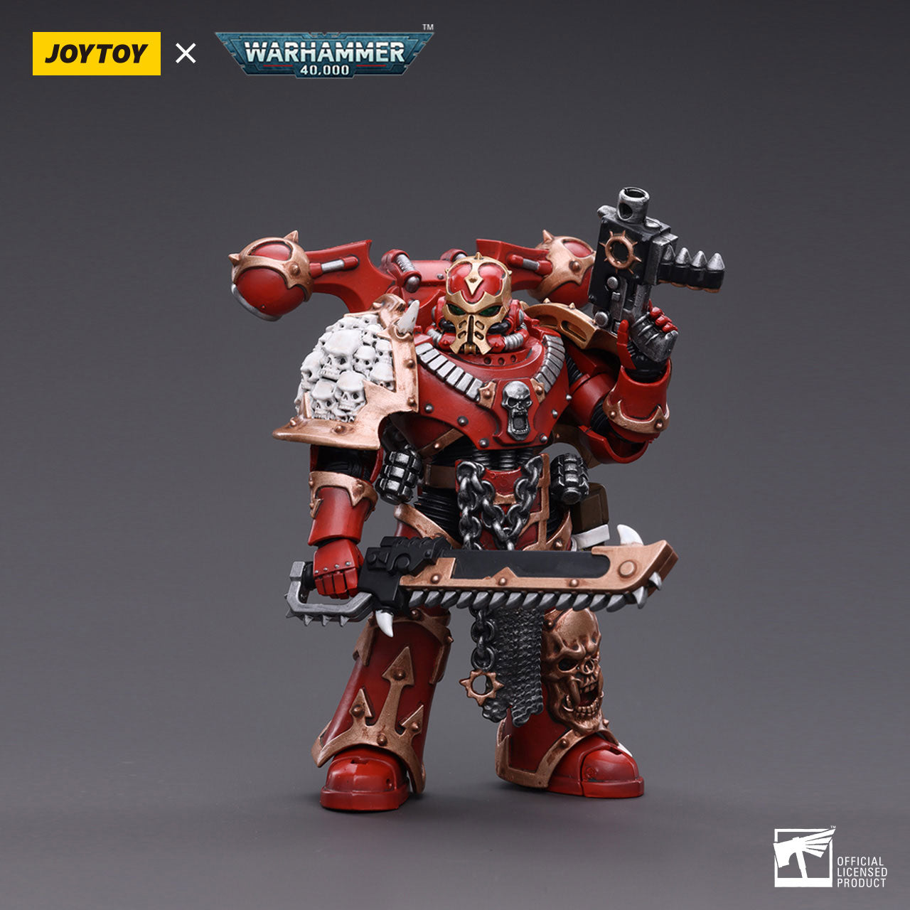 JOYTOY Warhammer 40K Chaos Space Marines Crimson Slaughter Brother Maganar figure