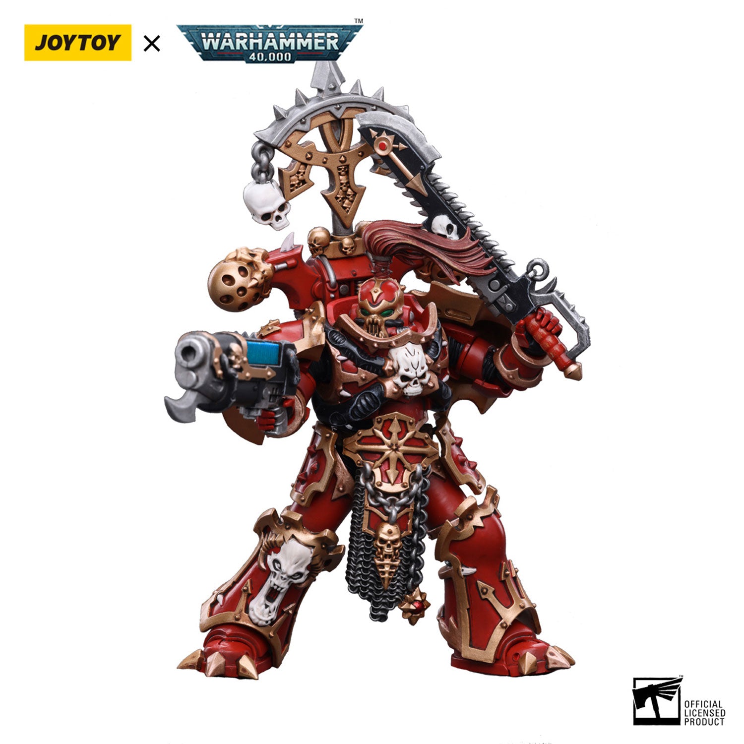 JOYTOY Warhammer 40K Chaos Space Marines Crimson Slaughter Brother Karvult figure