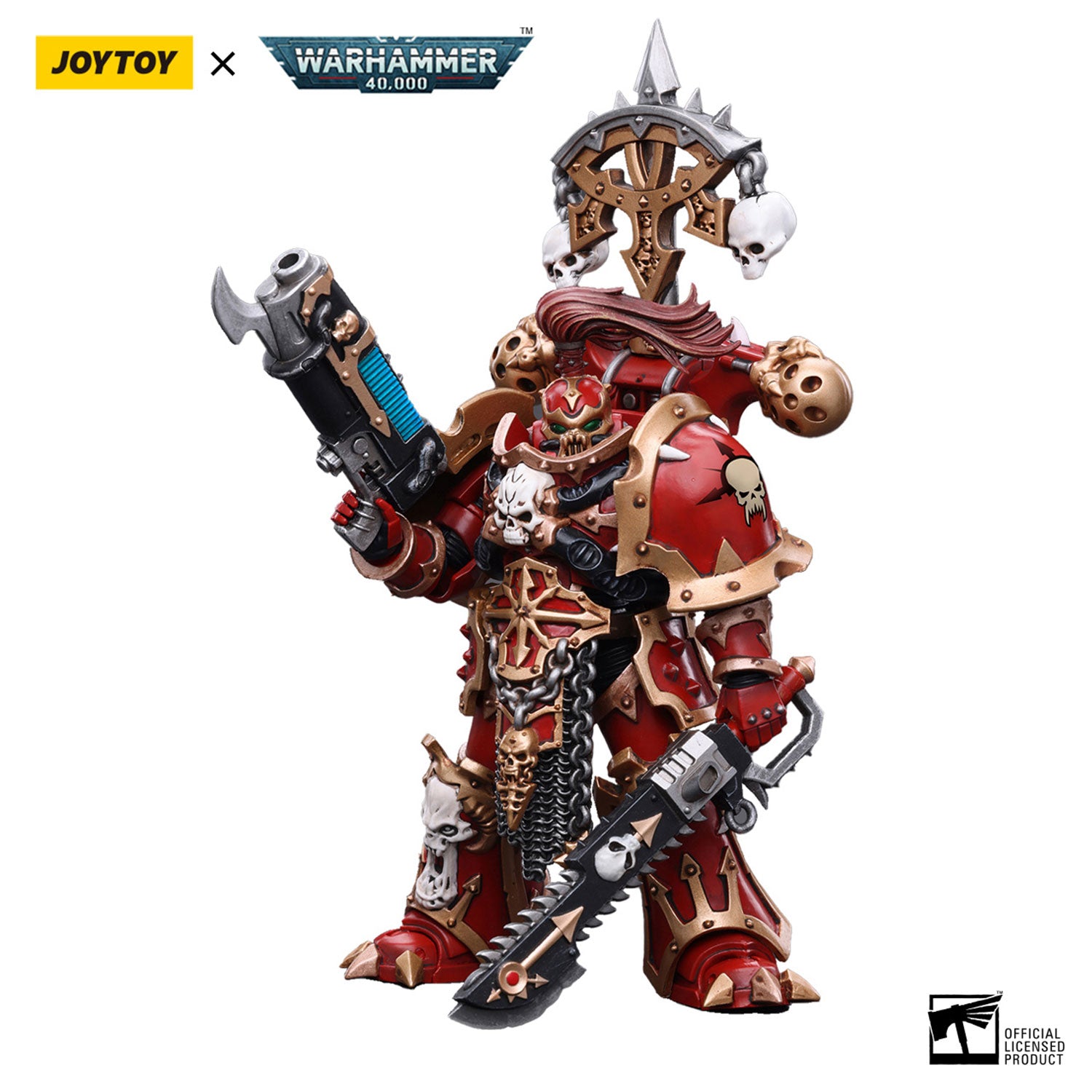 JOYTOY Warhammer 40K Chaos Space Marines Crimson Slaughter Brother Karvult figure