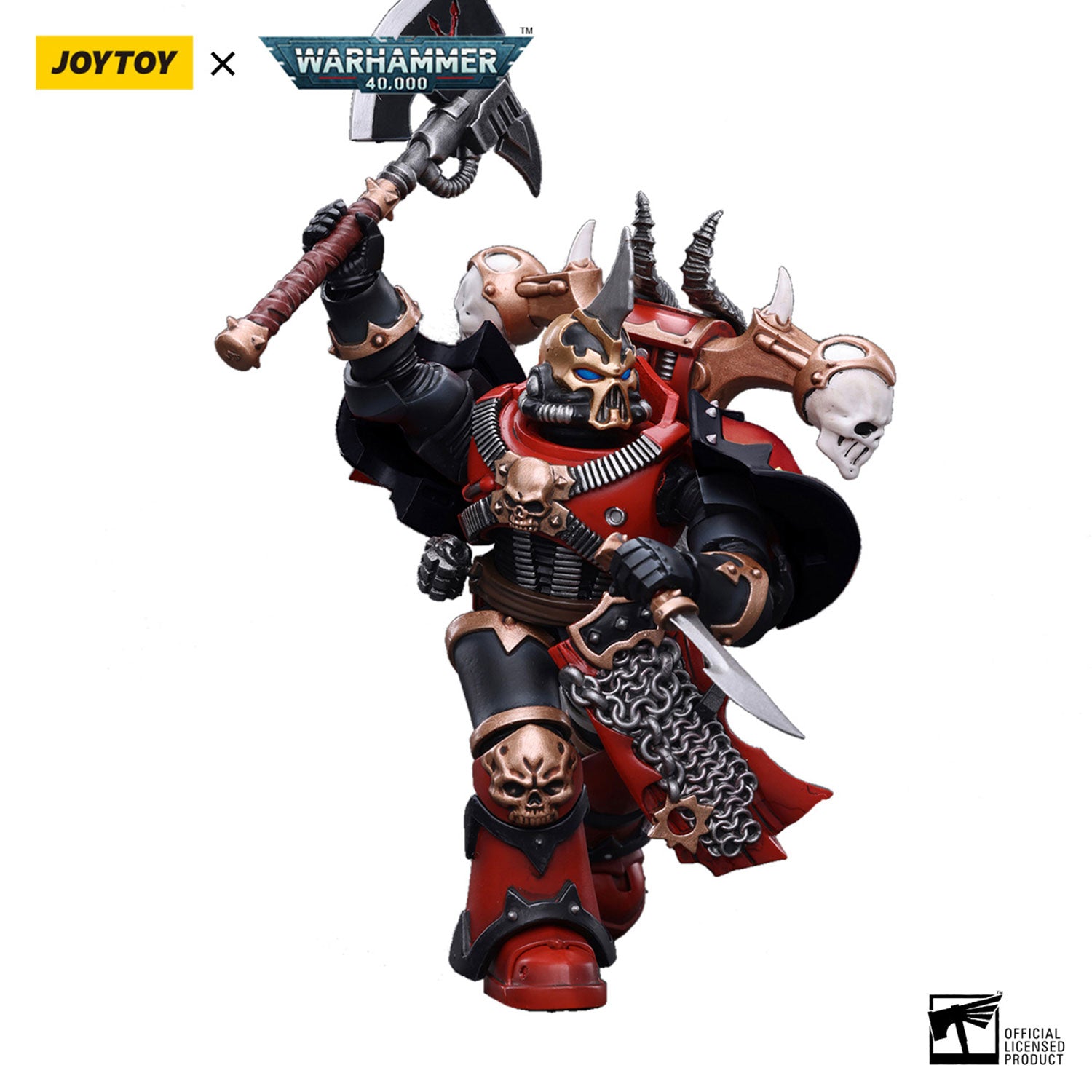 JOYTOY Warhammer 40K Chaos Space Marines Red Corsairs Exalted Champion Gotor the Blade figure