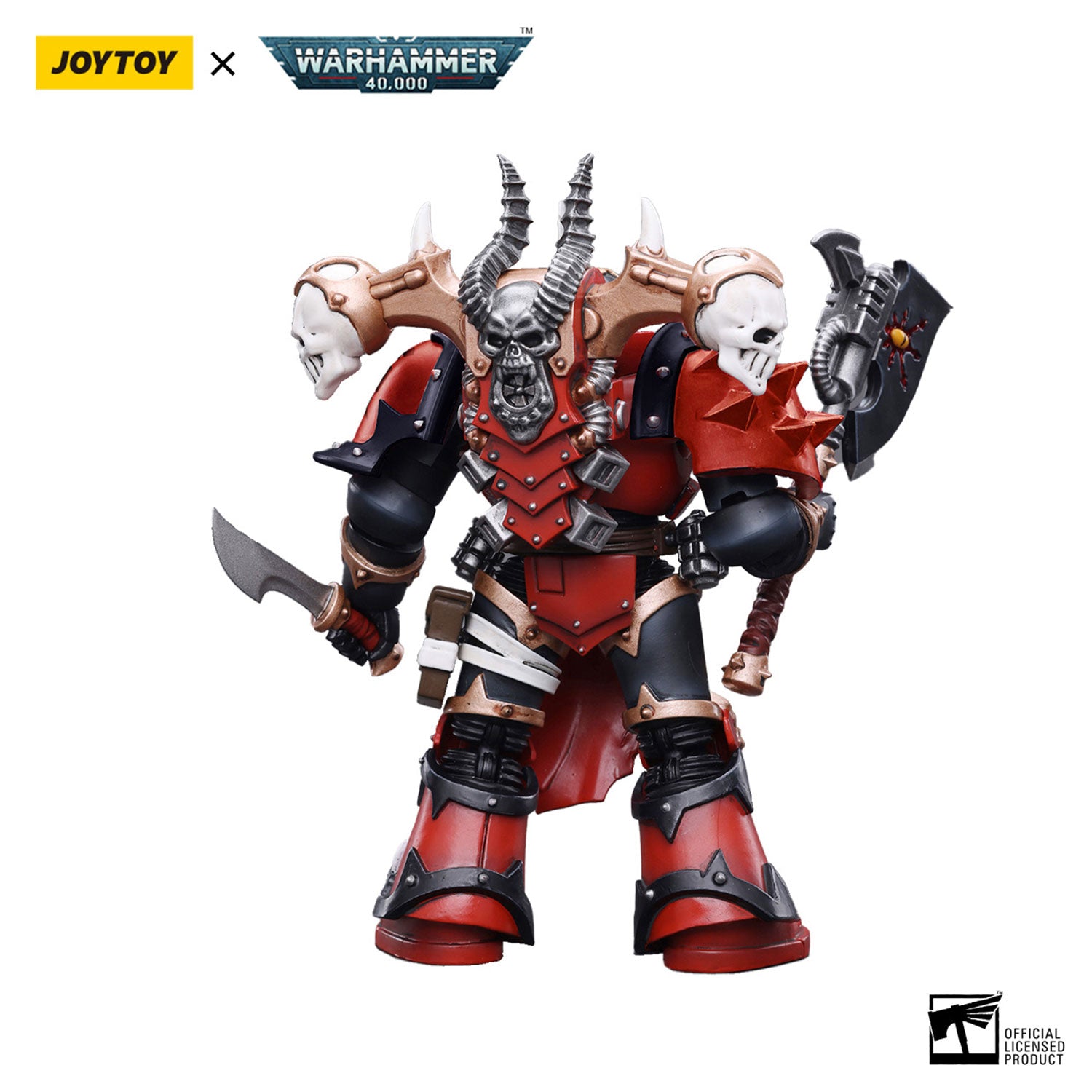 JOYTOY Warhammer 40K Chaos Space Marines Red Corsairs Exalted Champion Gotor the Blade figure