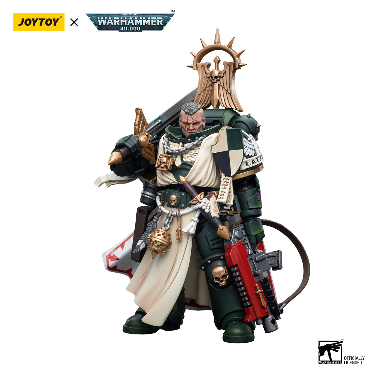 JOYTOY Warhammer 40K Dark Angels Master Lazarus figure