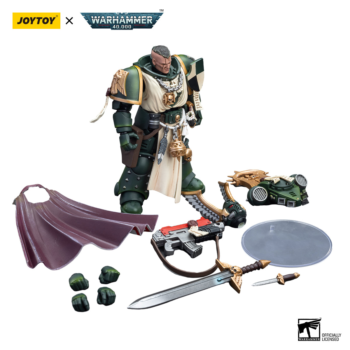 JOYTOY Warhammer 40K Dark Angels Master Lazarus figure