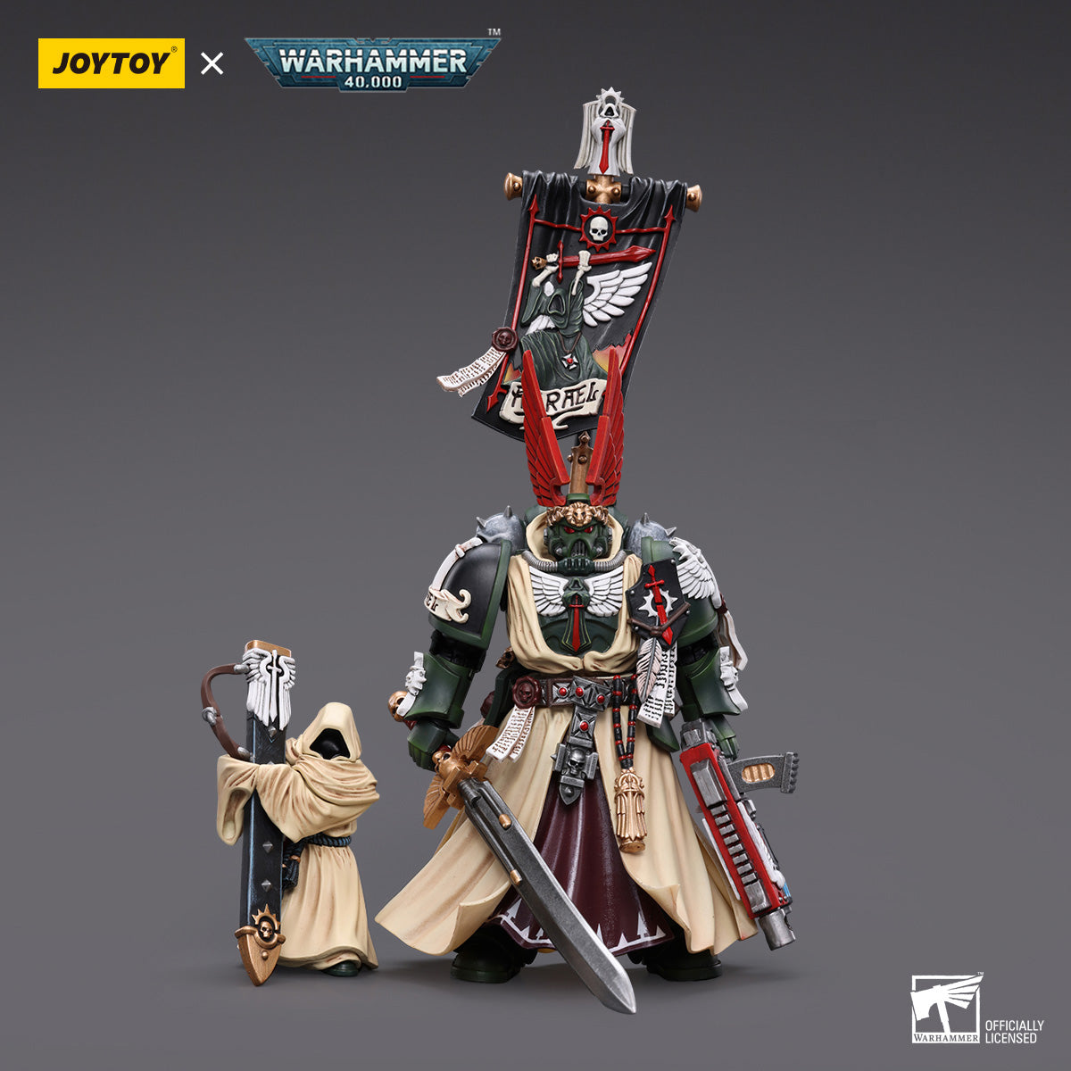 JOYTOY Warhammer 40K Dark Angels Supreme Grand Master Azrael figure