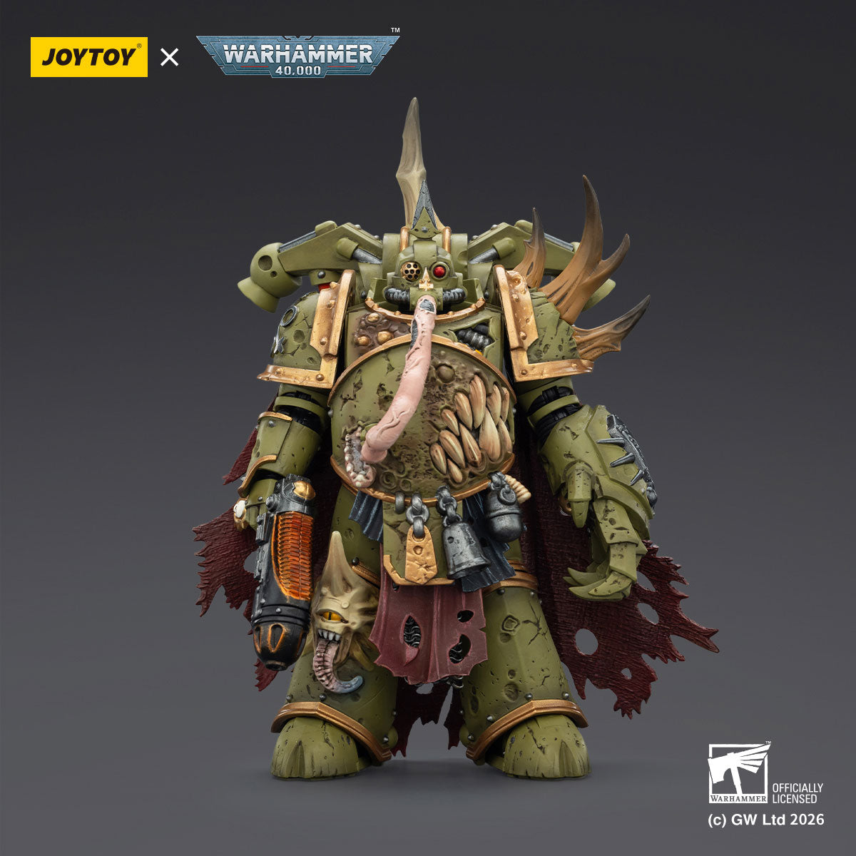 JOYTOY Warhammer 40K Death Guard Plague Marine Champion figure