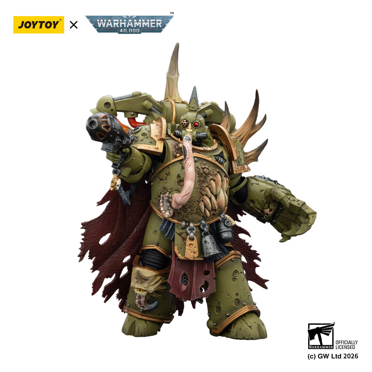 JOYTOY Warhammer 40K Death Guard Plague Marine Champion figure