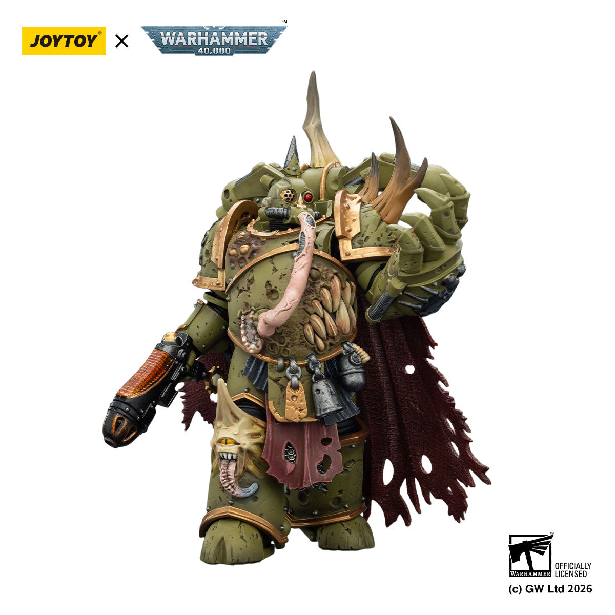 JOYTOY Warhammer 40K Death Guard Plague Marine Champion figure