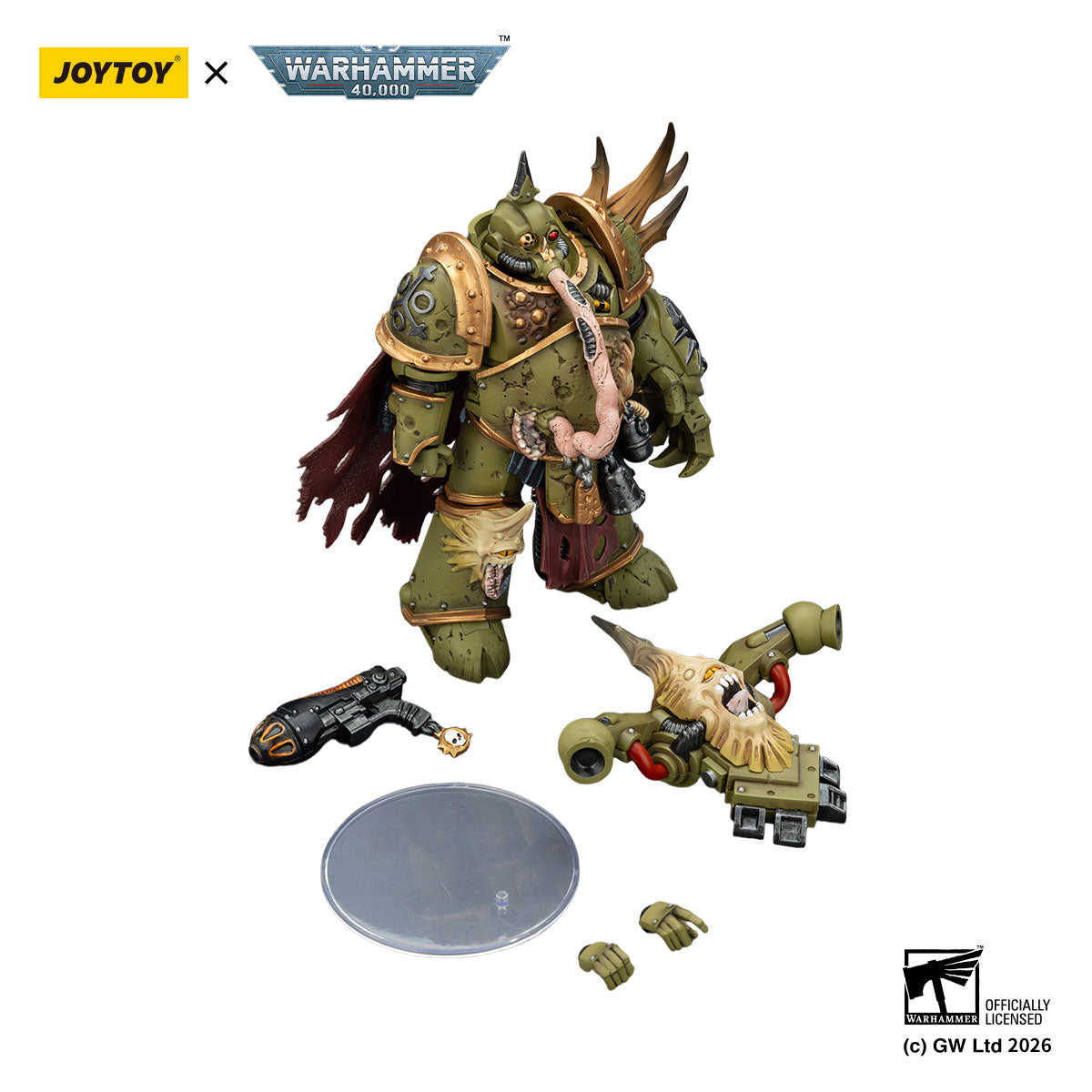 JOYTOY Warhammer 40K Death Guard Plague Marine Champion figure