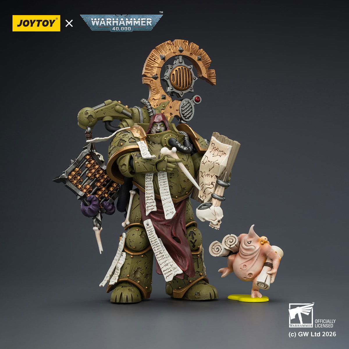 JOYTOY Warhammer 40K Death Guard Tallyman figure