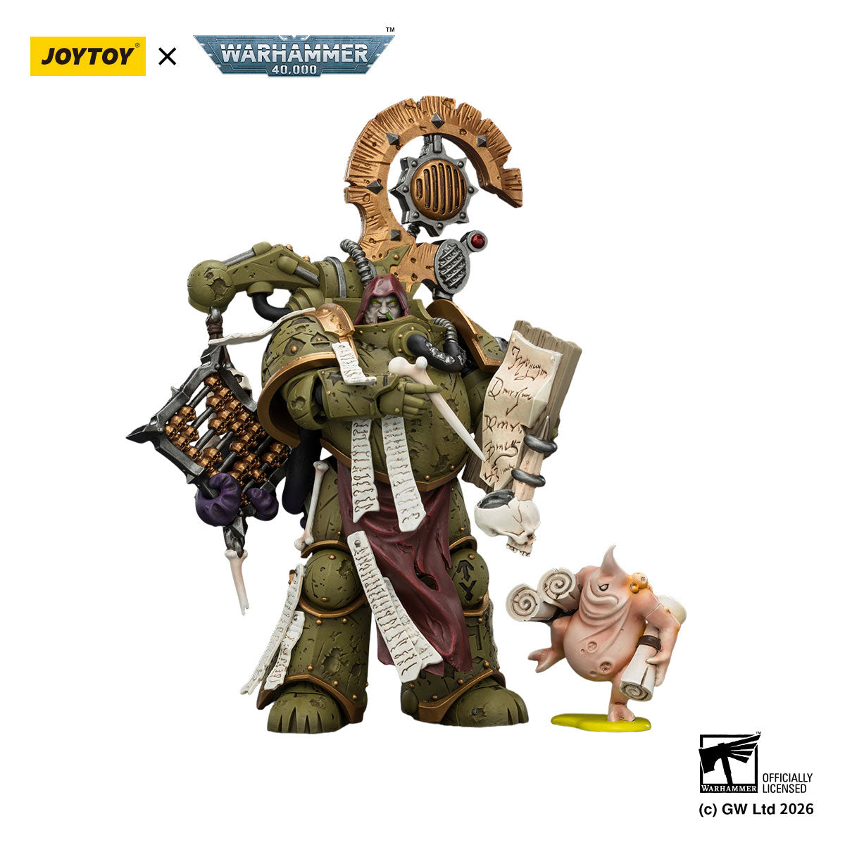 JOYTOY Warhammer 40K Death Guard Tallyman figure