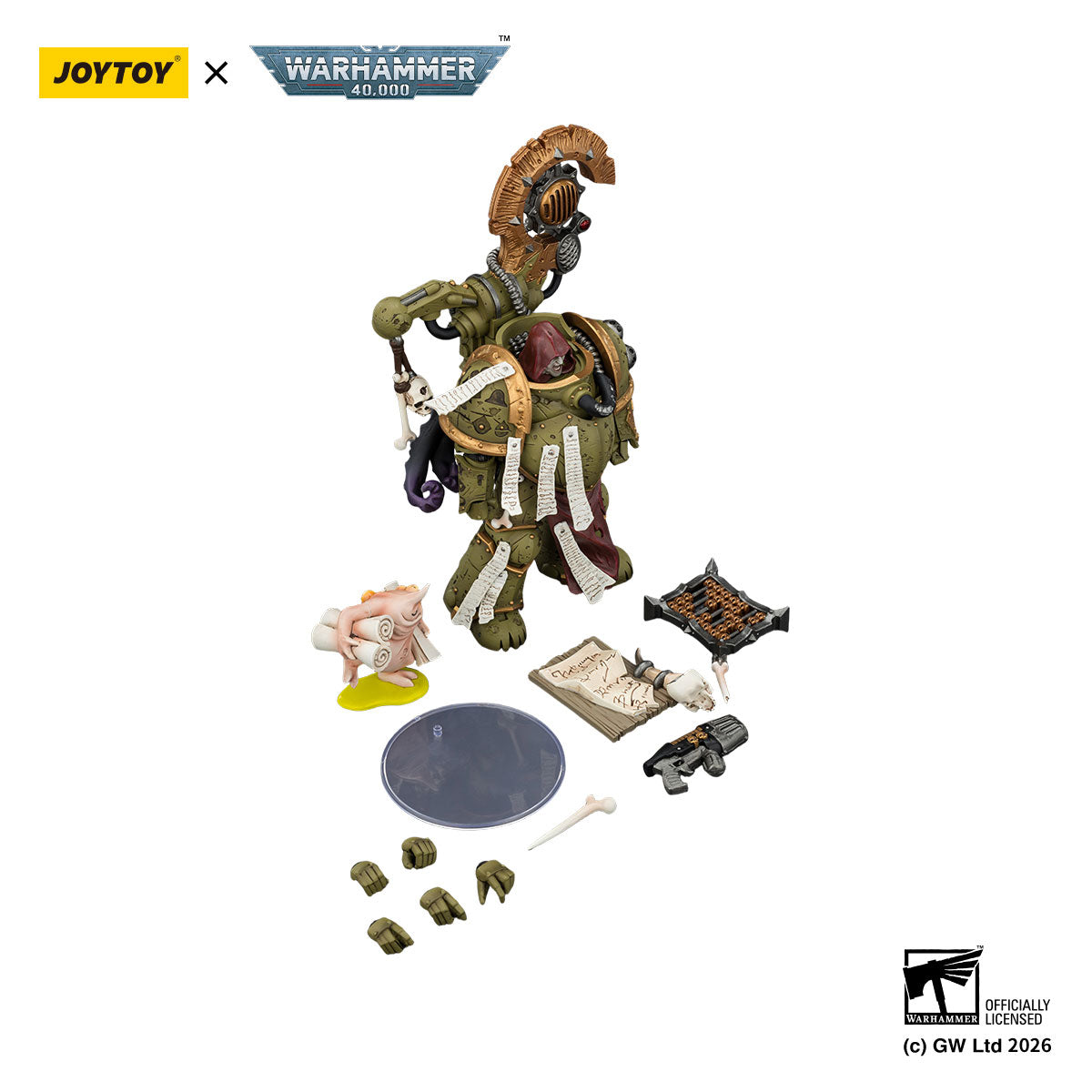 JOYTOY Warhammer 40K Death Guard Tallyman figure