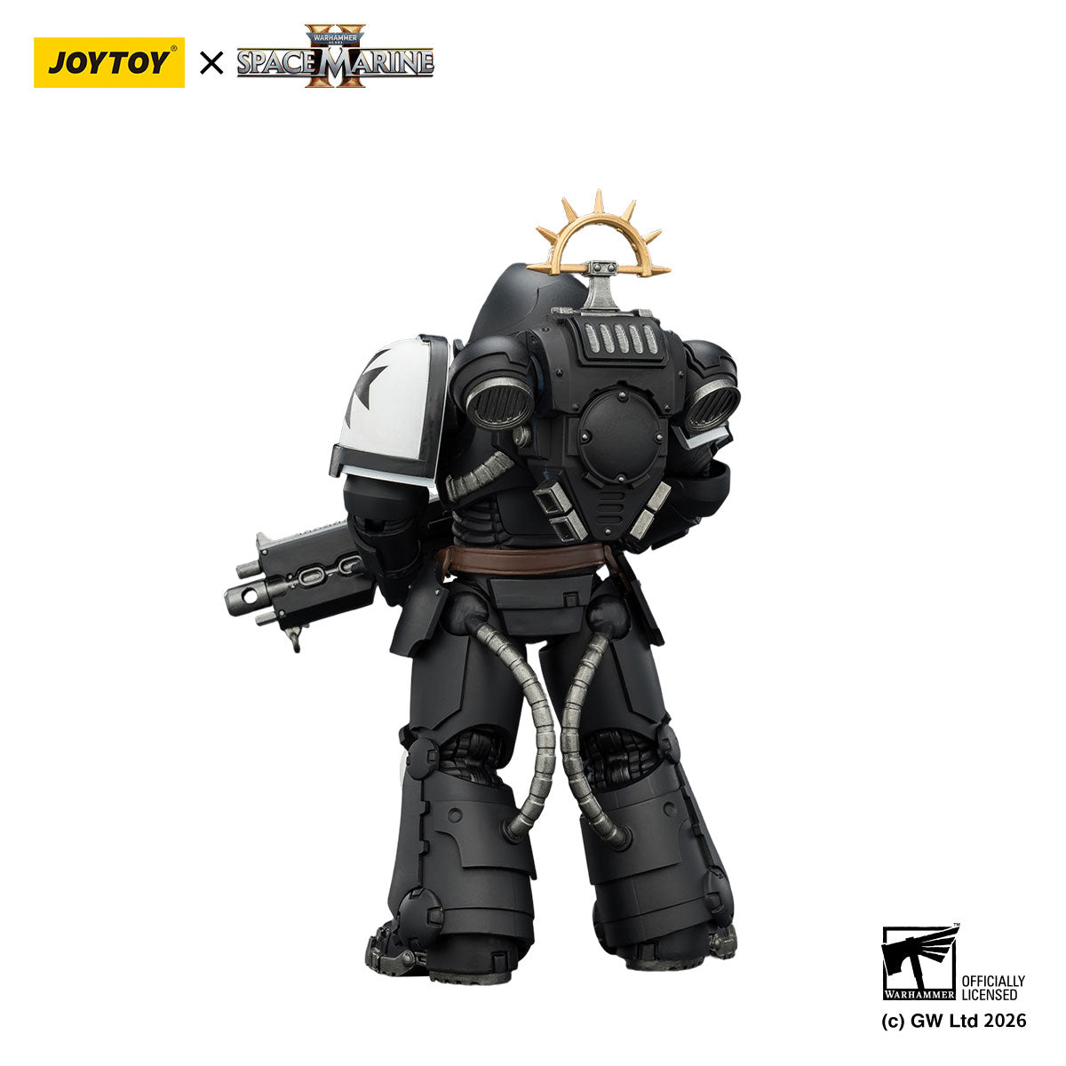JOYTOY Warhammer 40K Space Marine 2 Black Templars Game Edition Black Templars Heavy Intercessor figure