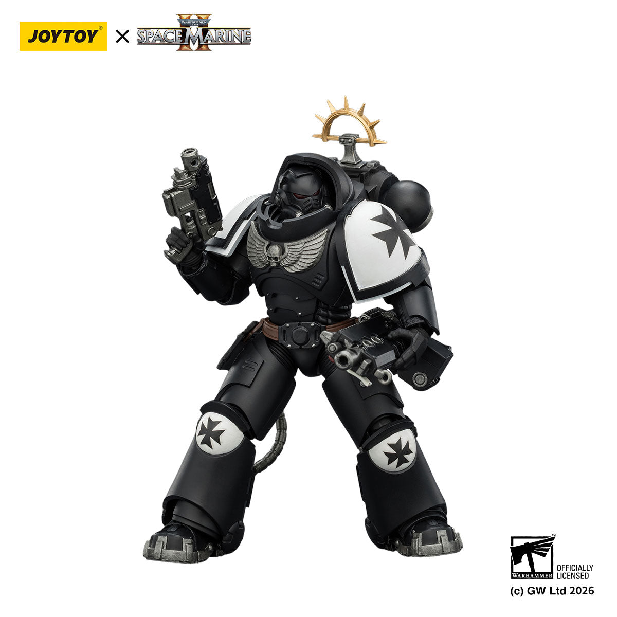 JOYTOY Warhammer 40K Space Marine 2 Black Templars Game Edition Black Templars Heavy Intercessor figure