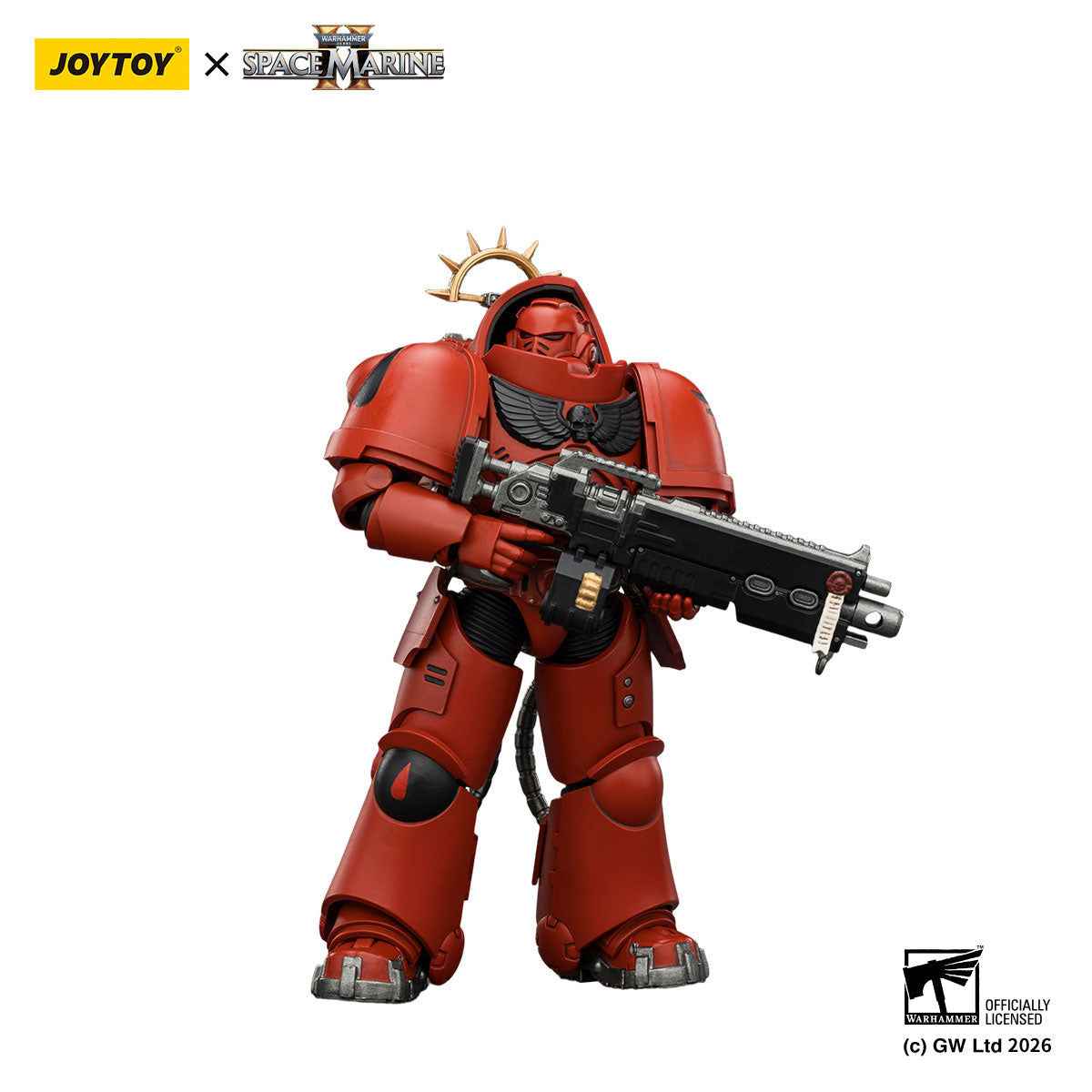 JOYTOY Warhammer 40K Space Marine 2 Blood Angels Game Edition  Blood Angels Heavy Intercessor figure