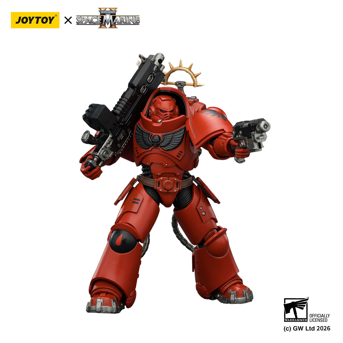 JOYTOY Warhammer 40K Space Marine 2 Blood Angels Game Edition  Blood Angels Heavy Intercessor figure