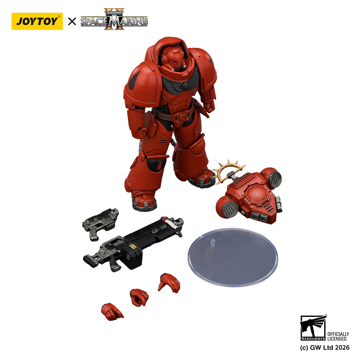 JOYTOY Warhammer 40K Space Marine 2 Blood Angels Game Edition  Blood Angels Heavy Intercessor figure