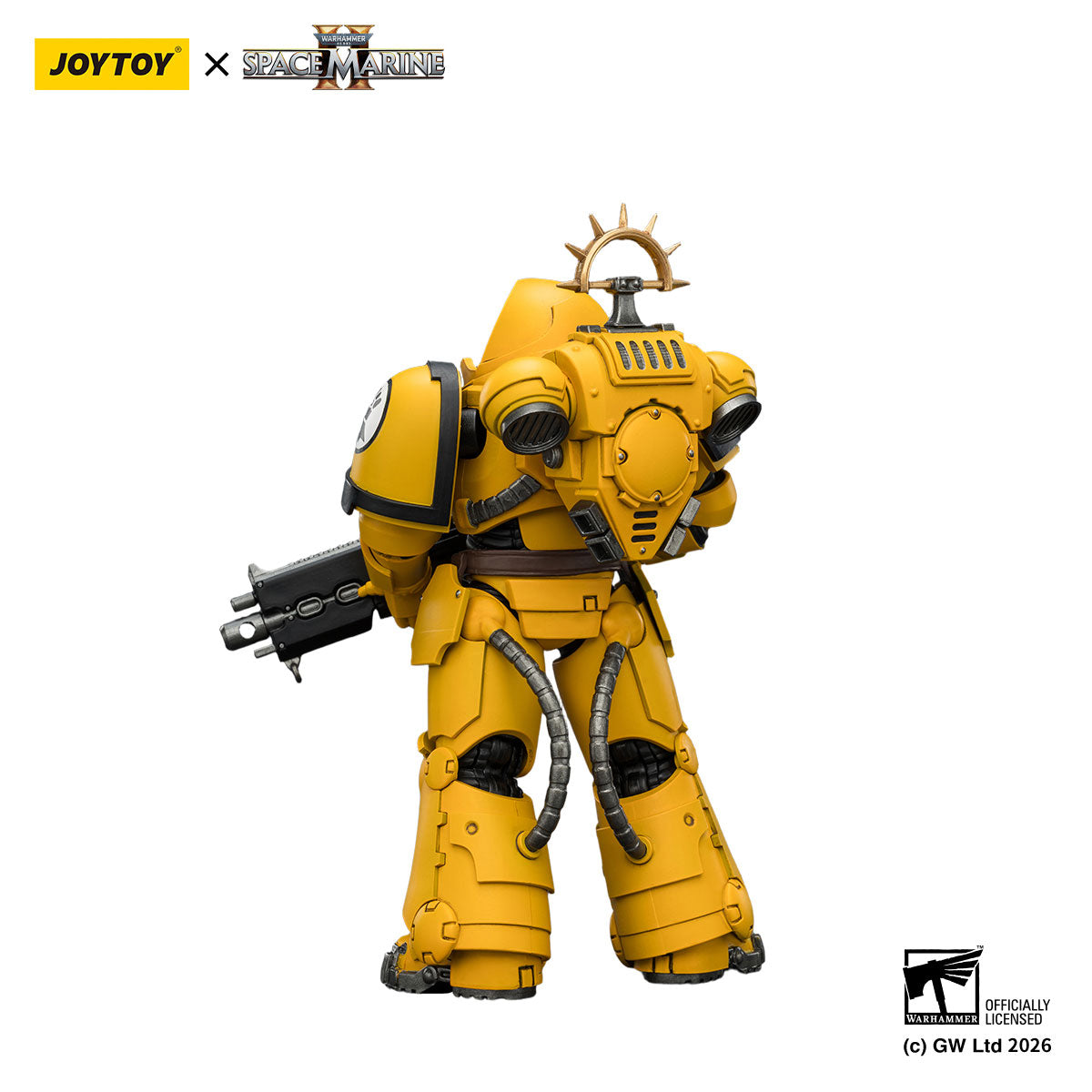 JOYTOY Warhammer 40K Space Marine 2 Imperial Fists Game Edition Imperial Fists Heavy Intercessor figure