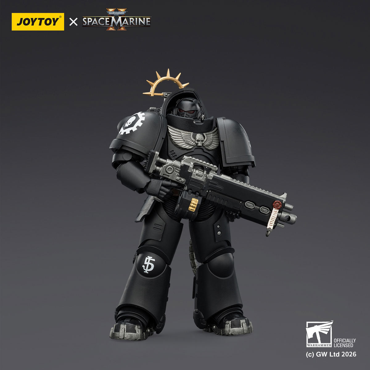 JOYTOY Warhammer 40K Space Marine 2 Iron Hands Game Edition Iron Hands Heavy Intercessor figure