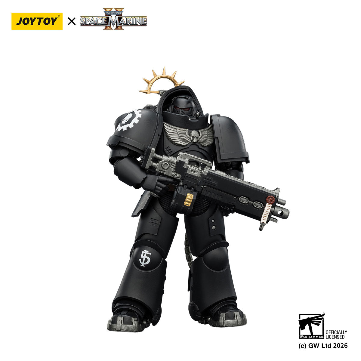 JOYTOY Warhammer 40K Space Marine 2 Iron Hands Game Edition Iron Hands Heavy Intercessor figure