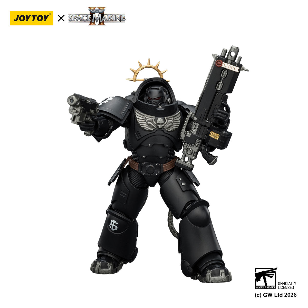 JOYTOY Warhammer 40K Space Marine 2 Iron Hands Game Edition Iron Hands Heavy Intercessor figure