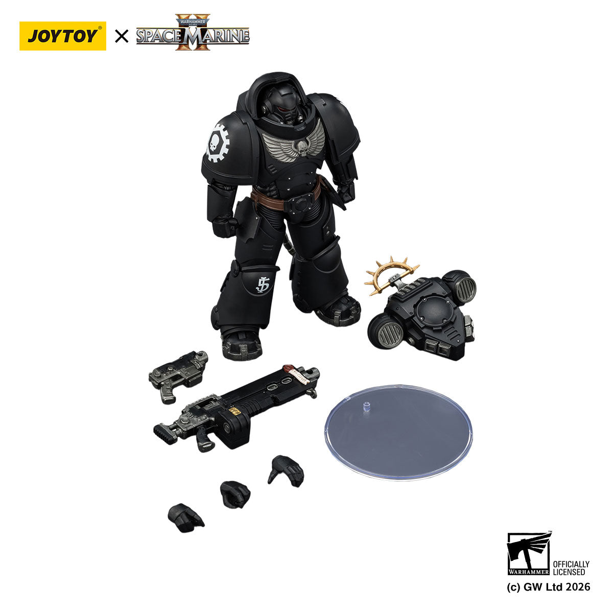 JOYTOY Warhammer 40K Space Marine 2 Iron Hands Game Edition Iron Hands Heavy Intercessor figure