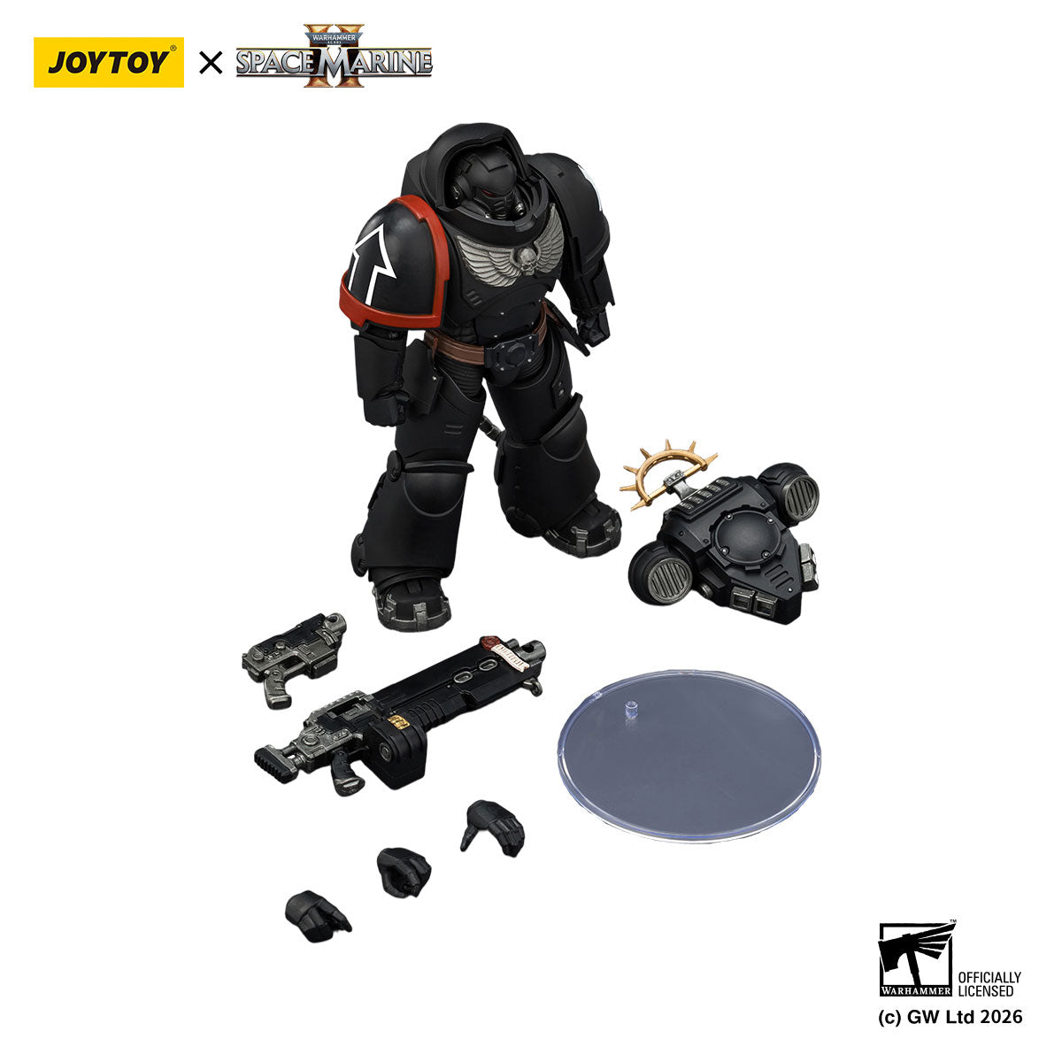 JOYTOY Warhammer 40K Space Marine 2 Raven Guard Game Edition Raven Guard Heavy Intercessor figure