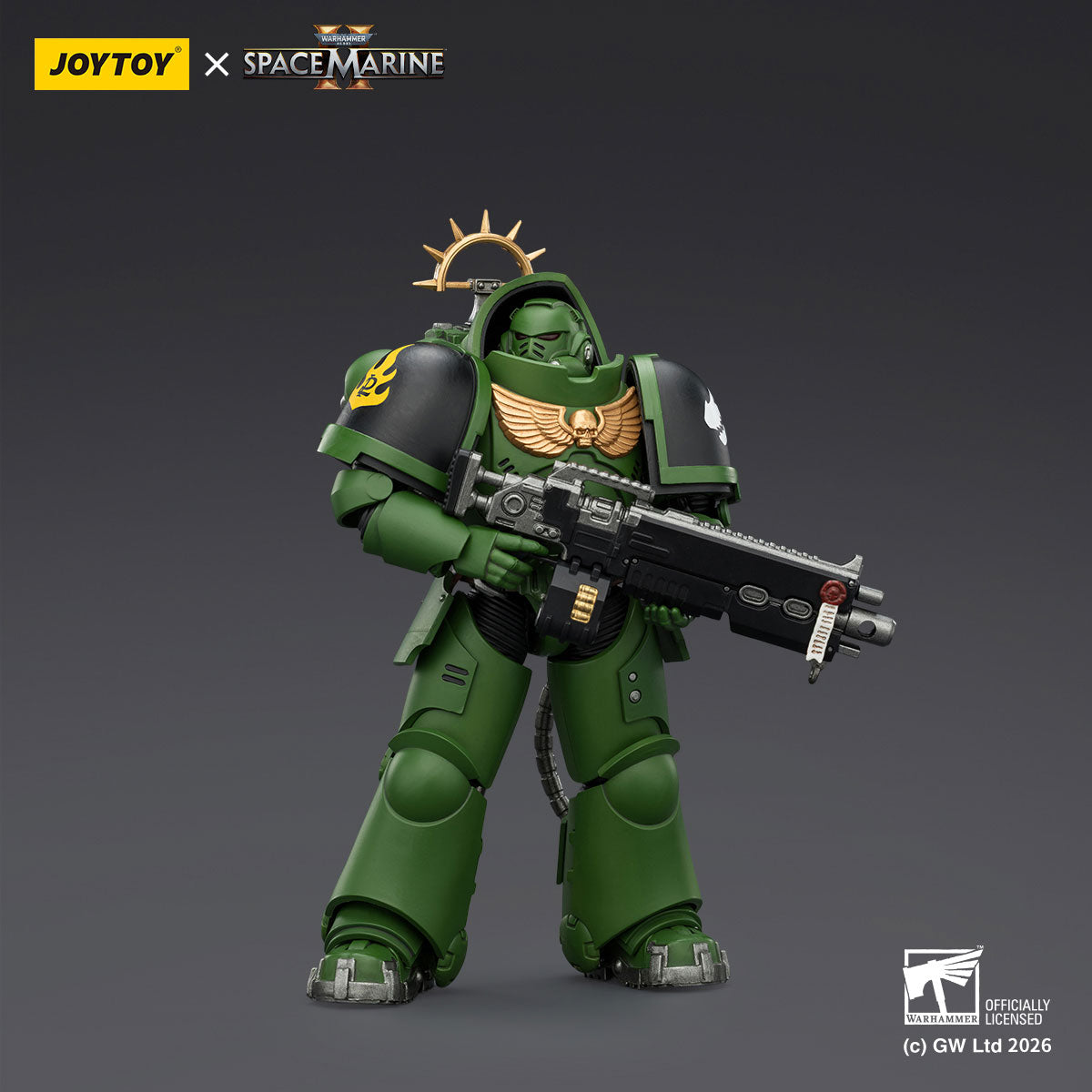 JOYTOY Warhammer 40K Space Marine 2 Salamanders Game Edition Salamanders Heavy Intercessor figure