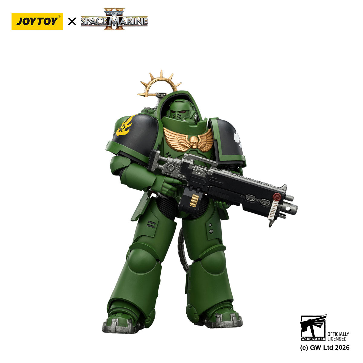 JOYTOY Warhammer 40K Space Marine 2 Salamanders Game Edition Salamanders Heavy Intercessor figure