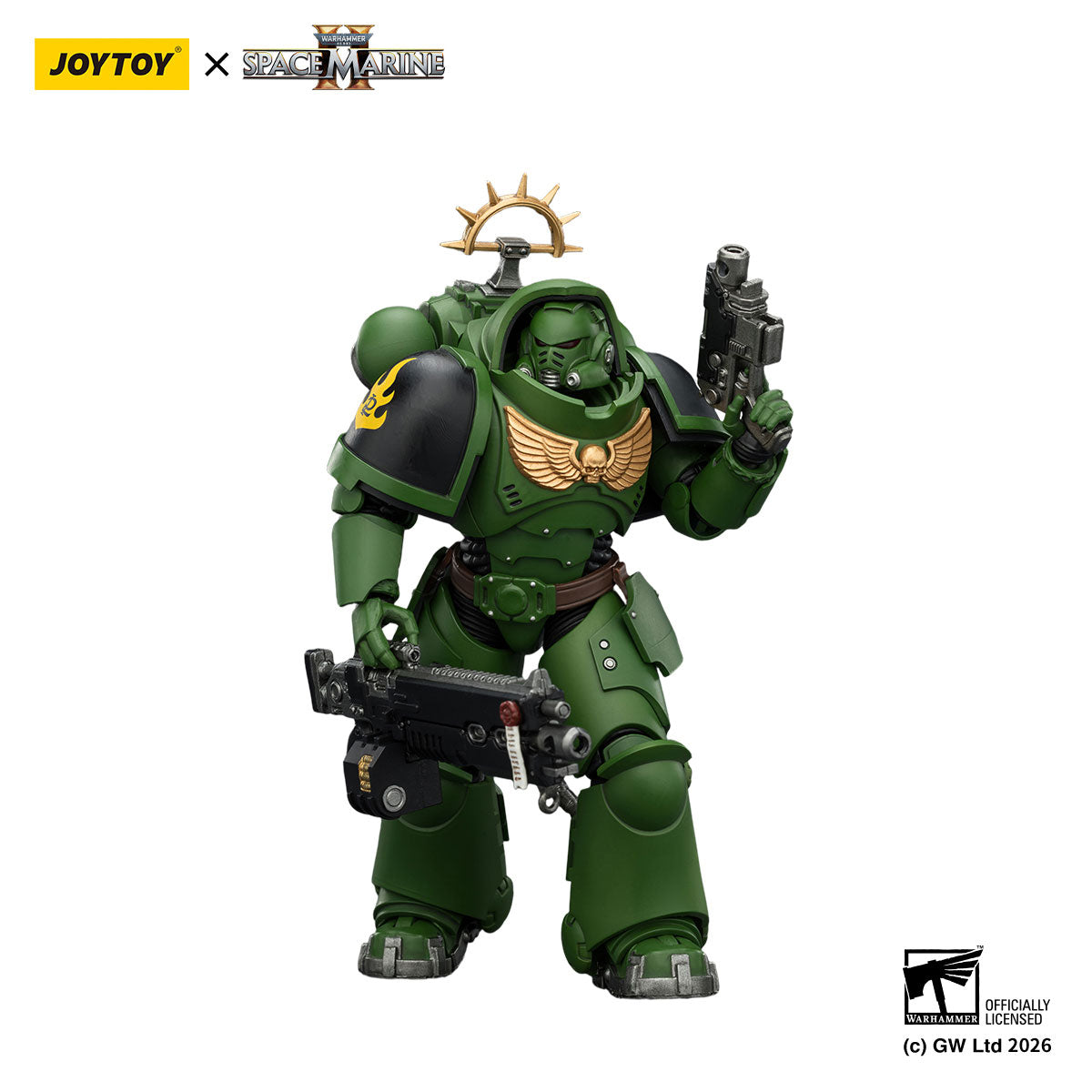 JOYTOY Warhammer 40K Space Marine 2 Salamanders Game Edition Salamanders Heavy Intercessor figure