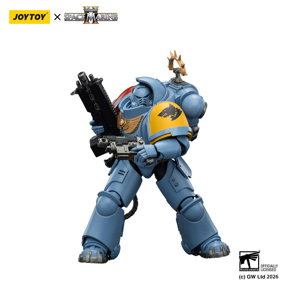 JOYTOY Warhammer 40K Space Marine 2 Space Wolves Game Edition Space Wolves Heavy Intercessor figure