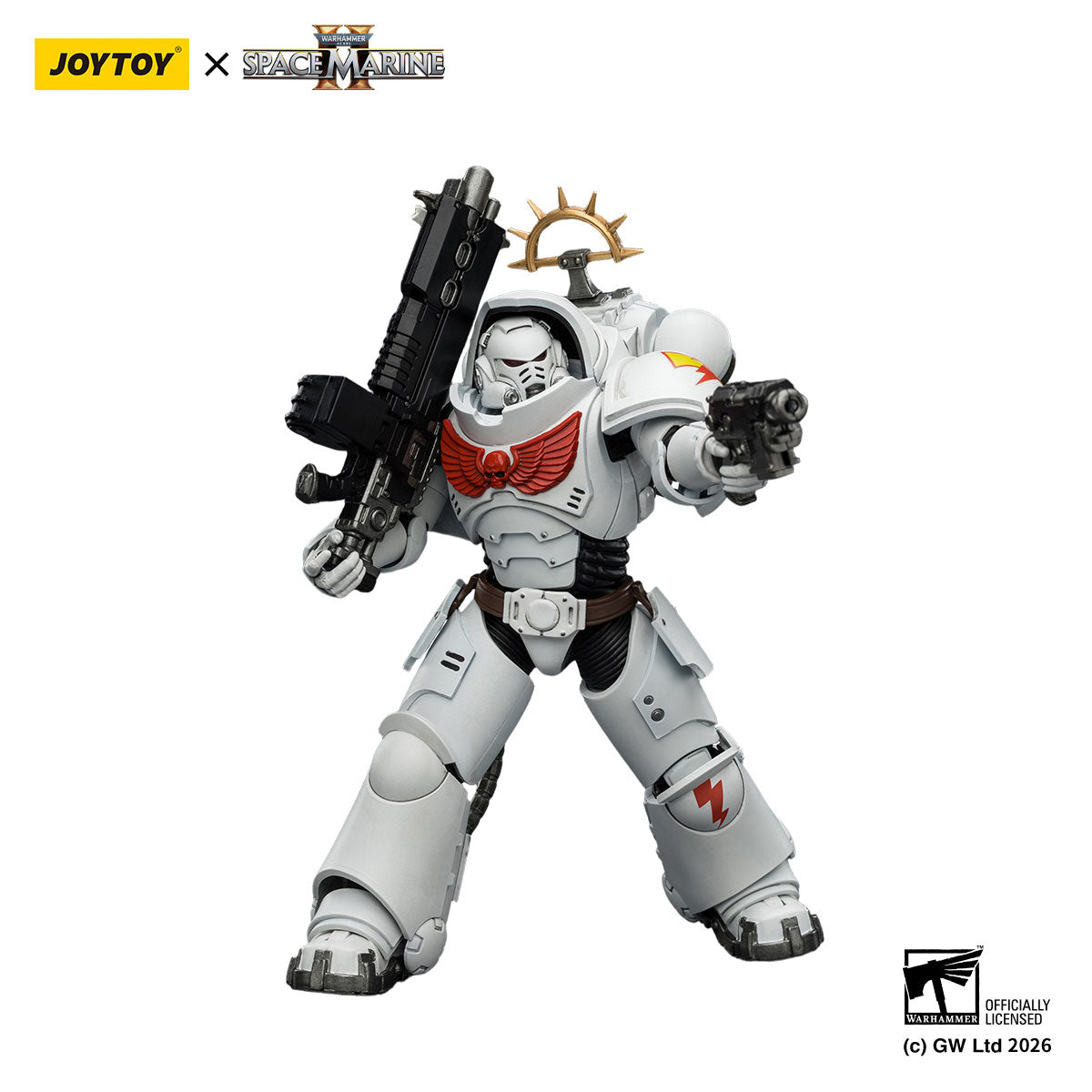 JOYTOY Warhammer 40K Space Marine 2 White Scars Game Edition White Scars Heavy Intercessor figure