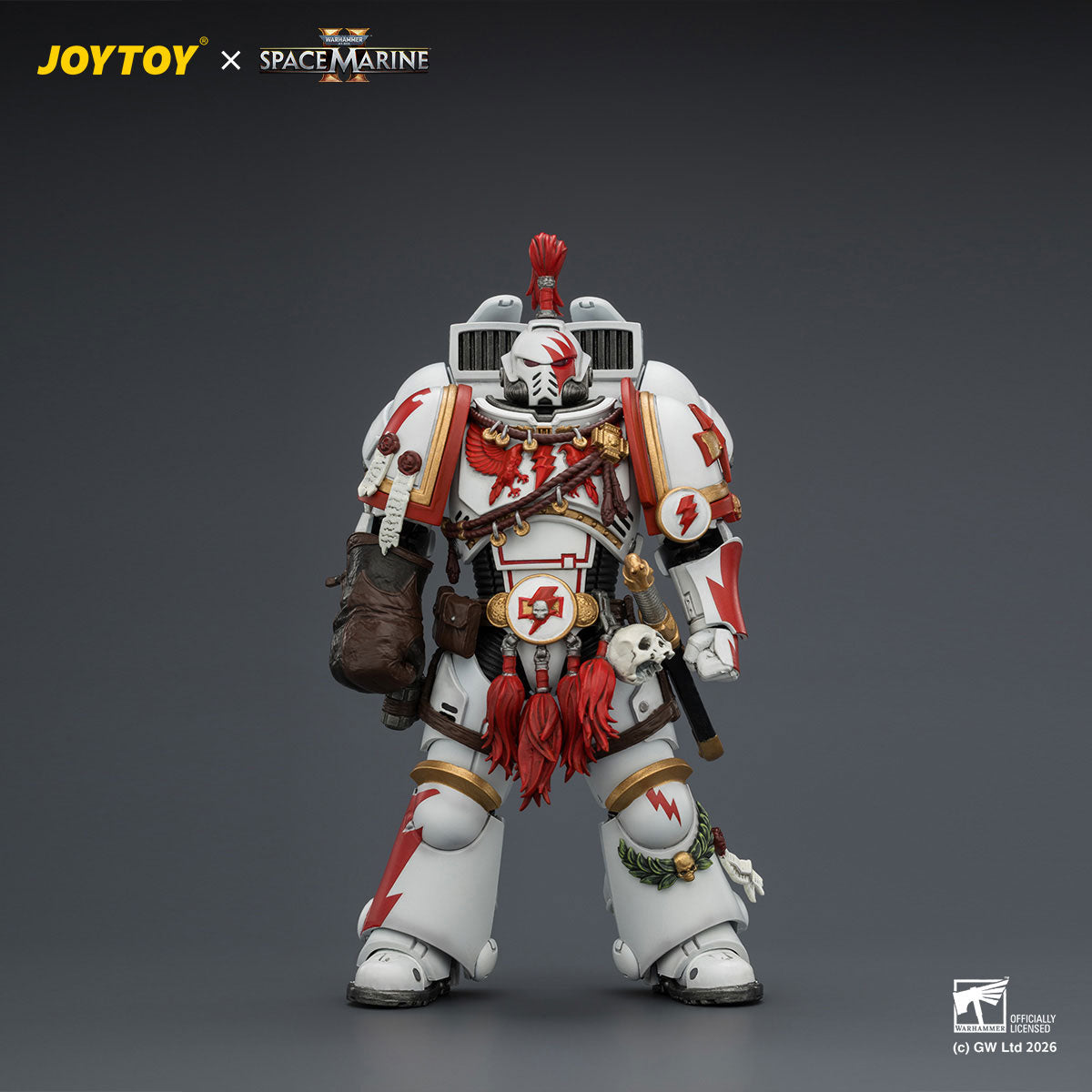 JOYTOY Warhammer 40K Space Marine 2 White Scars Game Edition White Scars Assault Intercessor Champion figure