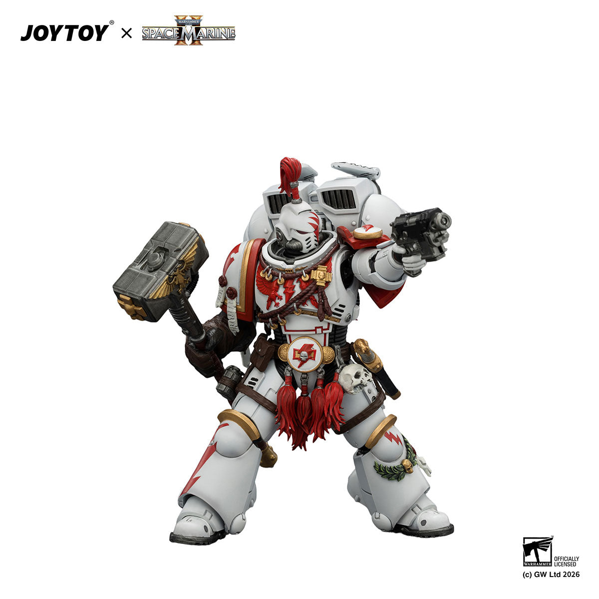 JOYTOY Warhammer 40K Space Marine 2 White Scars Game Edition White Scars Assault Intercessor Champion figure
