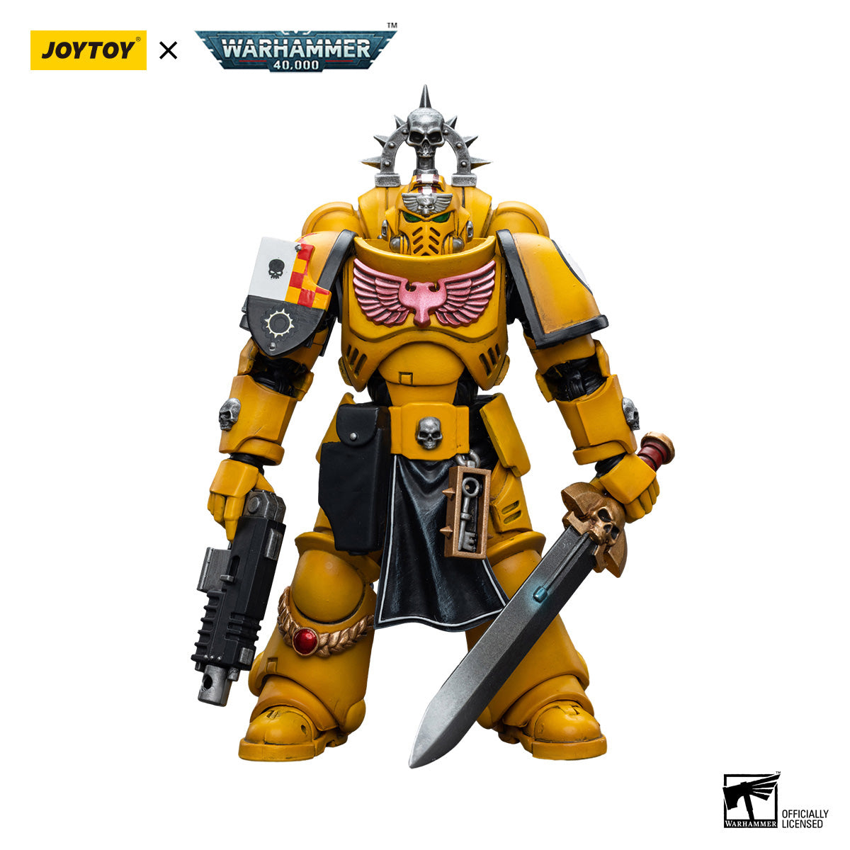 JOYTOY Warhammer 40K Imperial Fists Lieutenant figure
