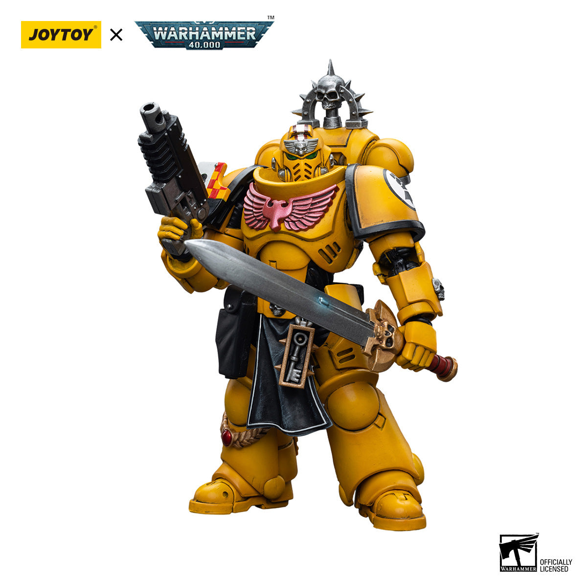 JOYTOY Warhammer 40K Imperial Fists Lieutenant figure