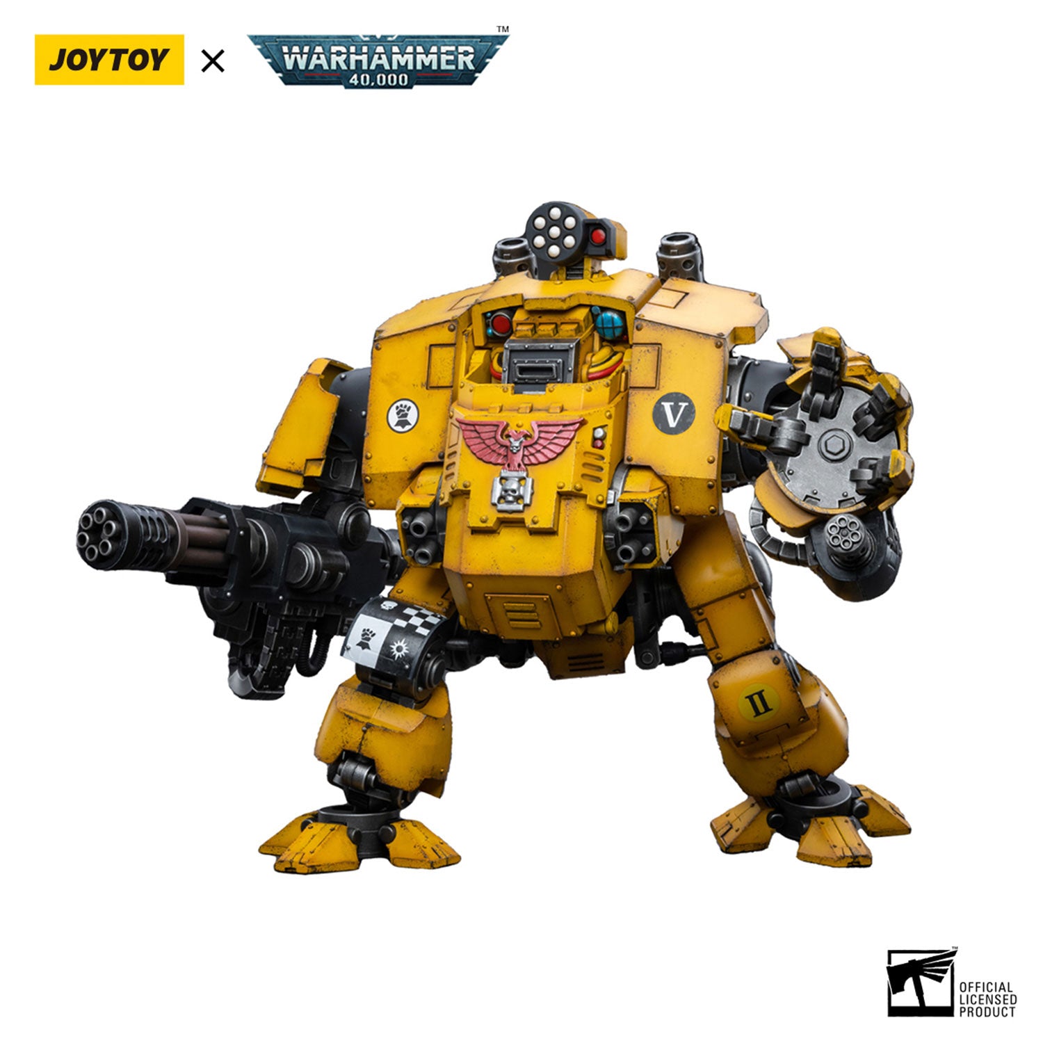 JOYTOY Warhammer 40K Imperial Fists Redemptor Dreadnought figure