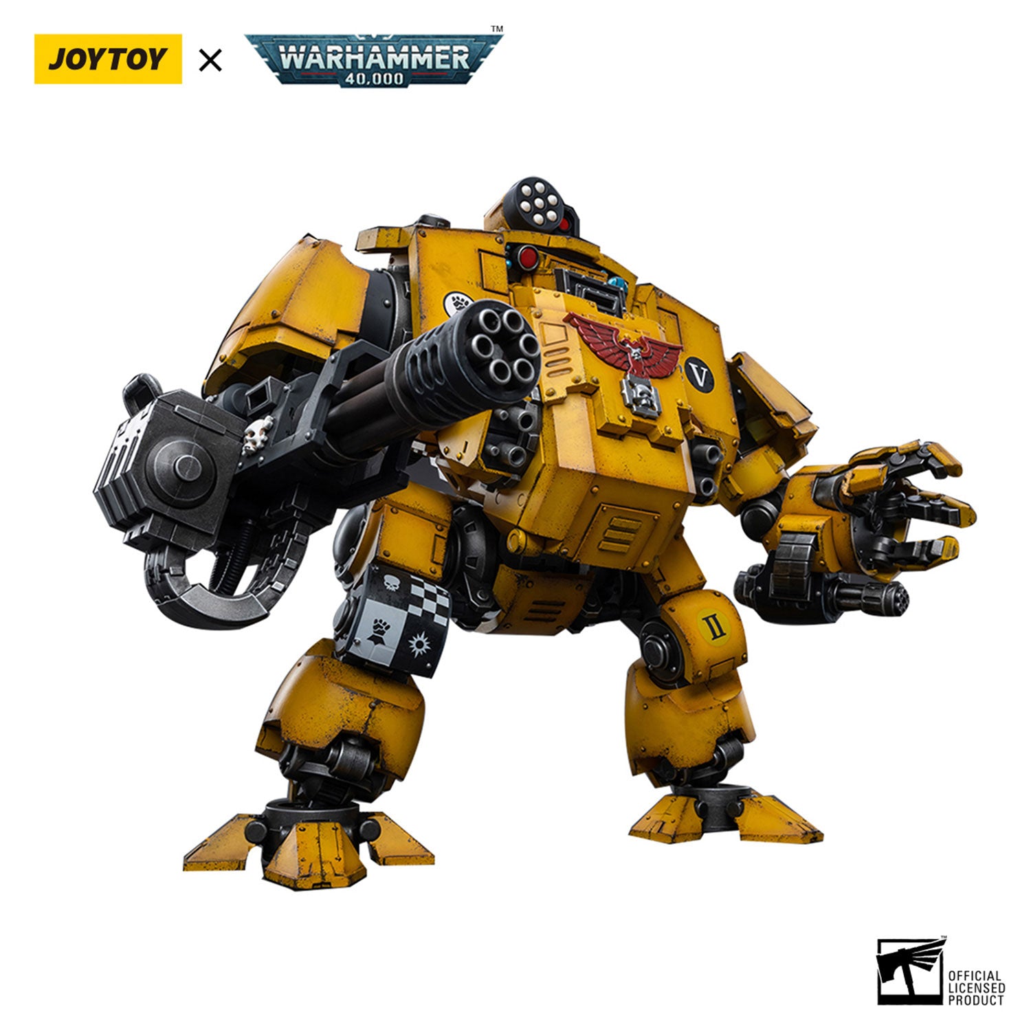 JOYTOY Warhammer 40K Imperial Fists Redemptor Dreadnought figure
