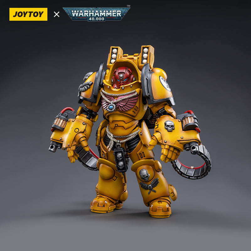JOYTOY Warhammer 40K Imperiar Fists Aggressor Brother Sergeant Lycias figure