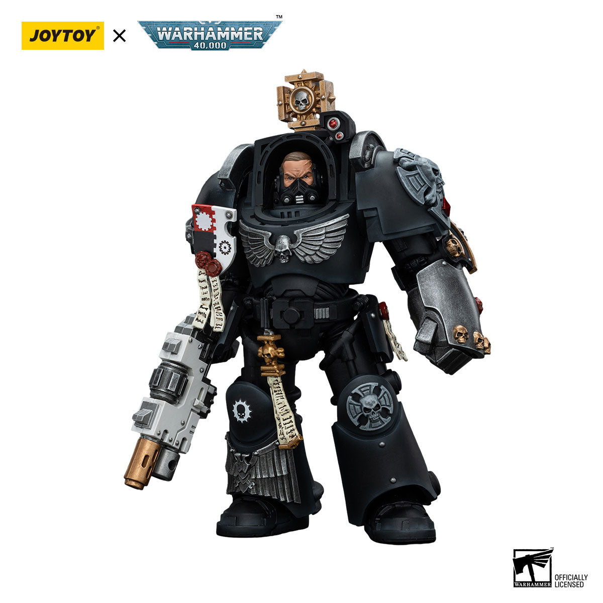 JOYTOY Warhammer 40K Iron Hands Captain in Terminator Armour figure