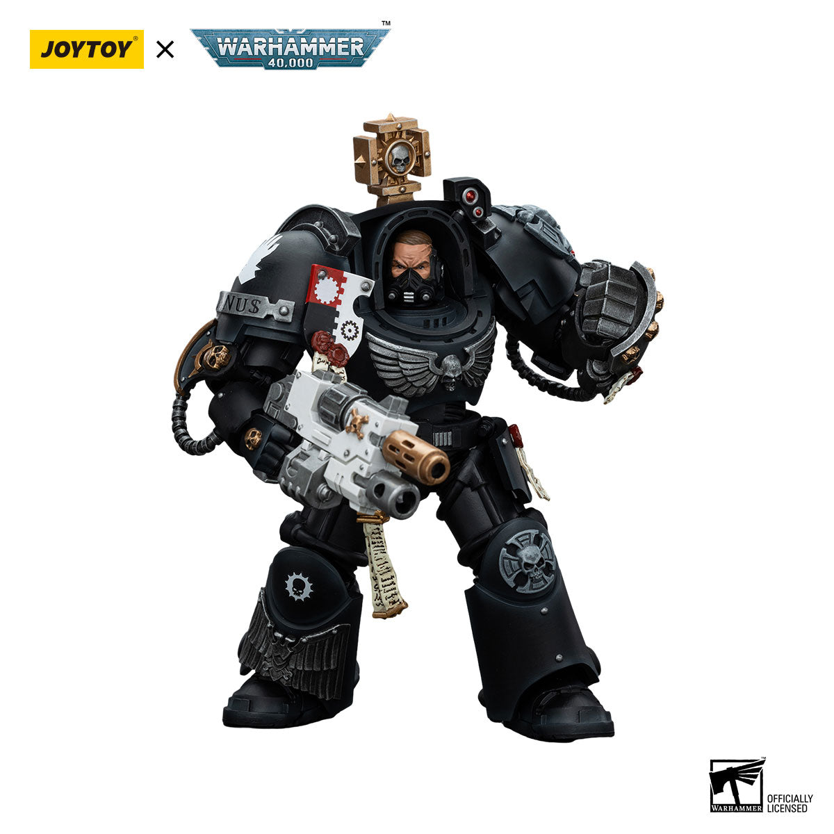 JOYTOY Warhammer 40K Iron Hands Captain in Terminator Armour figure