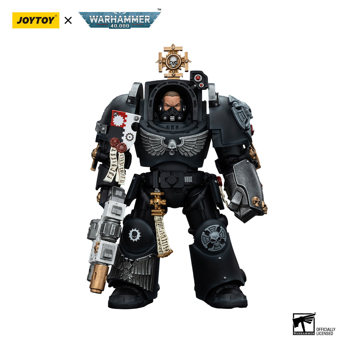 JOYTOY Warhammer 40K Iron Hands Captain in Terminator Armour figure