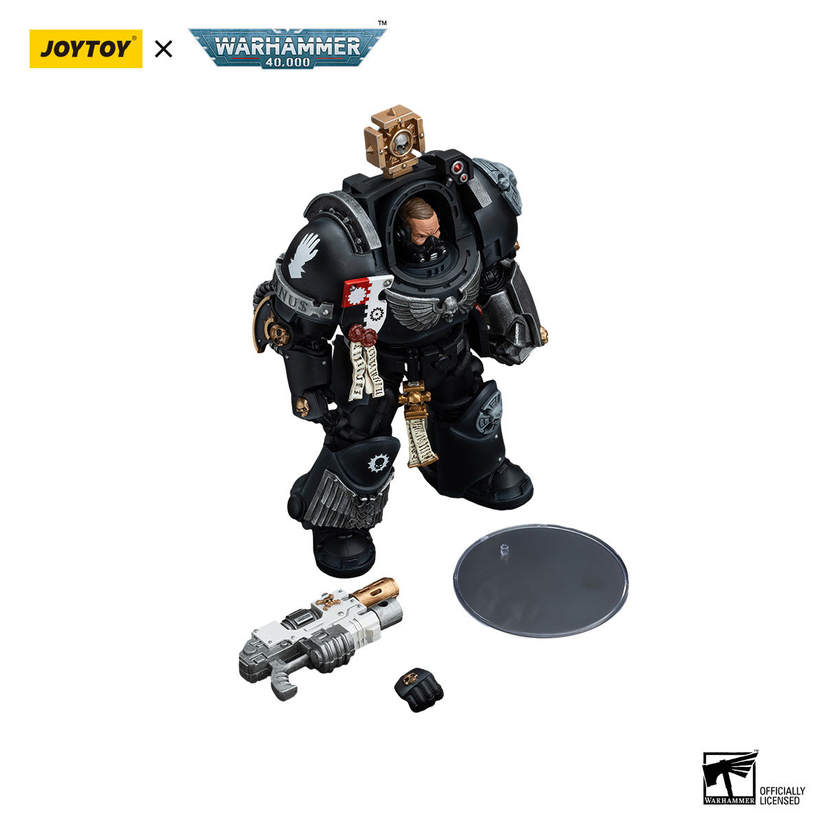JOYTOY Warhammer 40K Iron Hands Captain in Terminator Armour figure