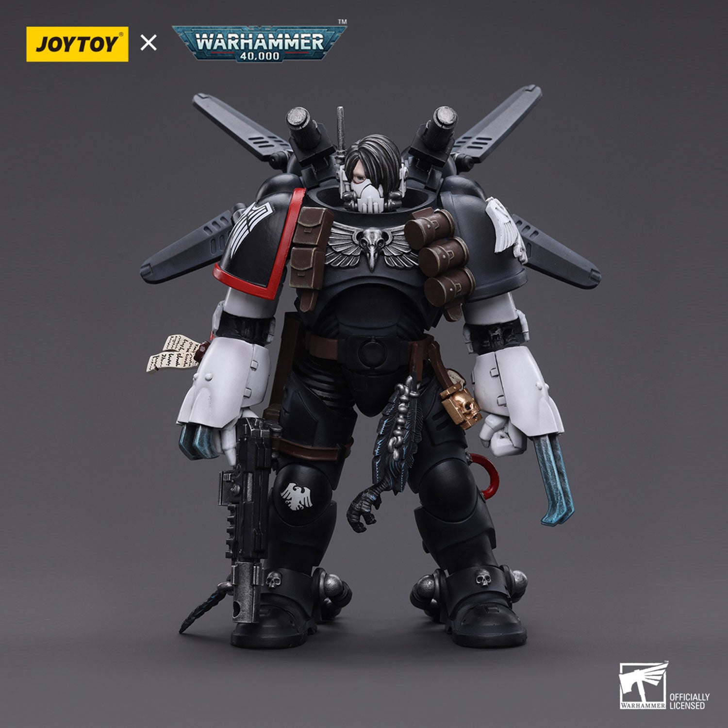 JOYTOY Warhammer 40K Raven Guard Chapter Master Kayvaan Shrike figure