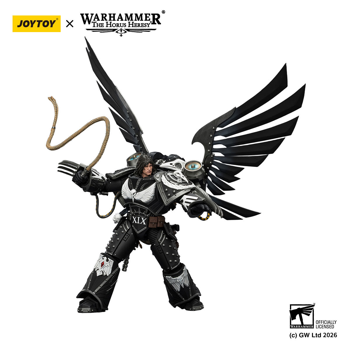 JOYTOY Horus Heresy Raven Guard Corvus Corax,Primarch of the XIX Legion figure