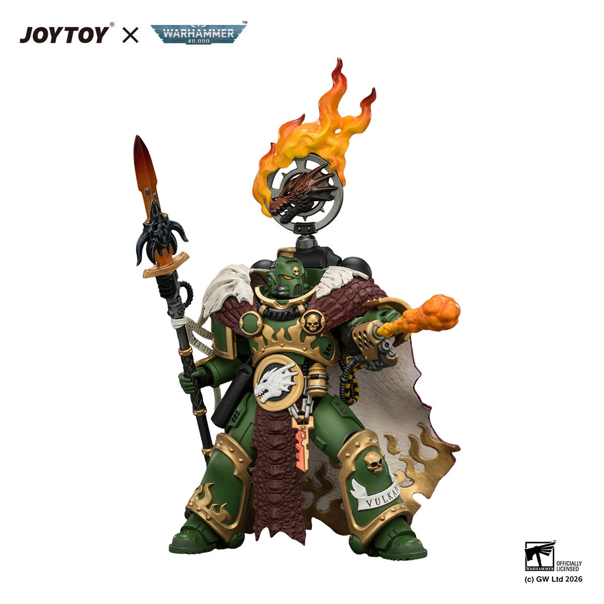 JOYTOY Warhammer 40K Salamanders Vulkan He'stan,the Forgefather figure
