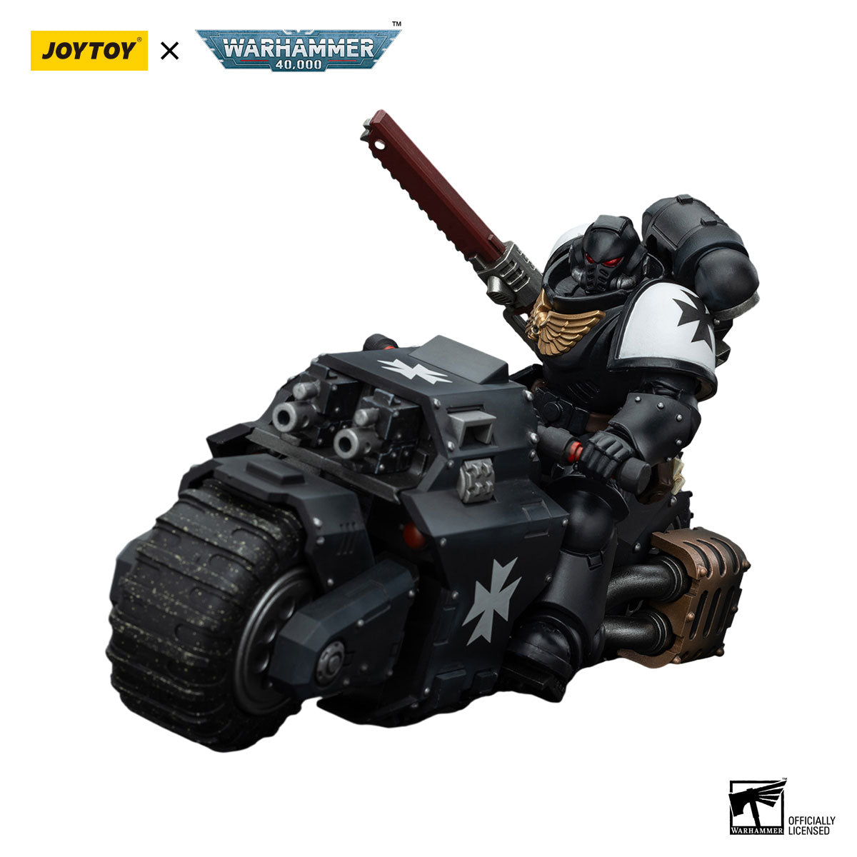 JOYTOY Warhammer 40K Black Templars Space Marines Black Templars Outriders figure