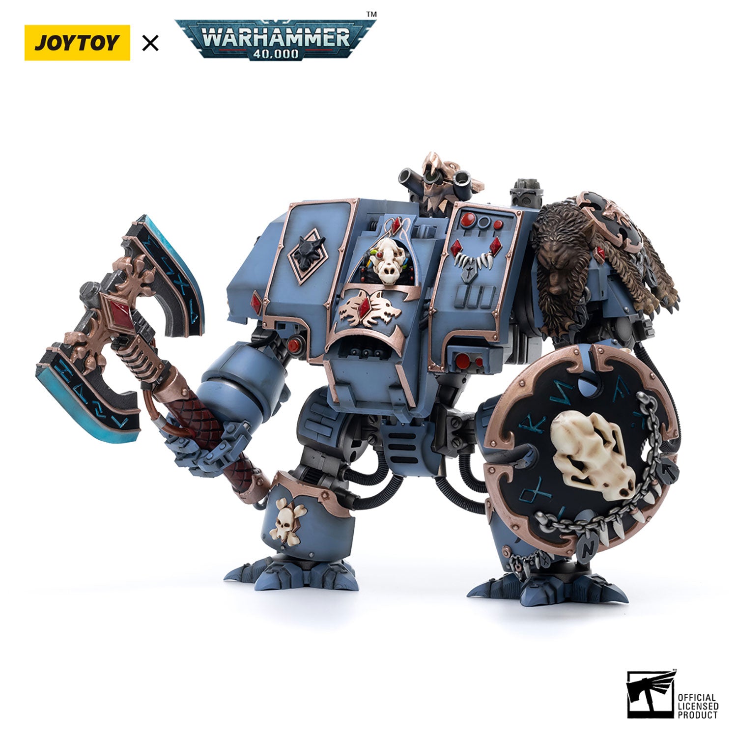 JOYTOY Warhammer 40K Space Wolves Space Marines Space Wolves Venerable Dreadnought Brother Hvor figure