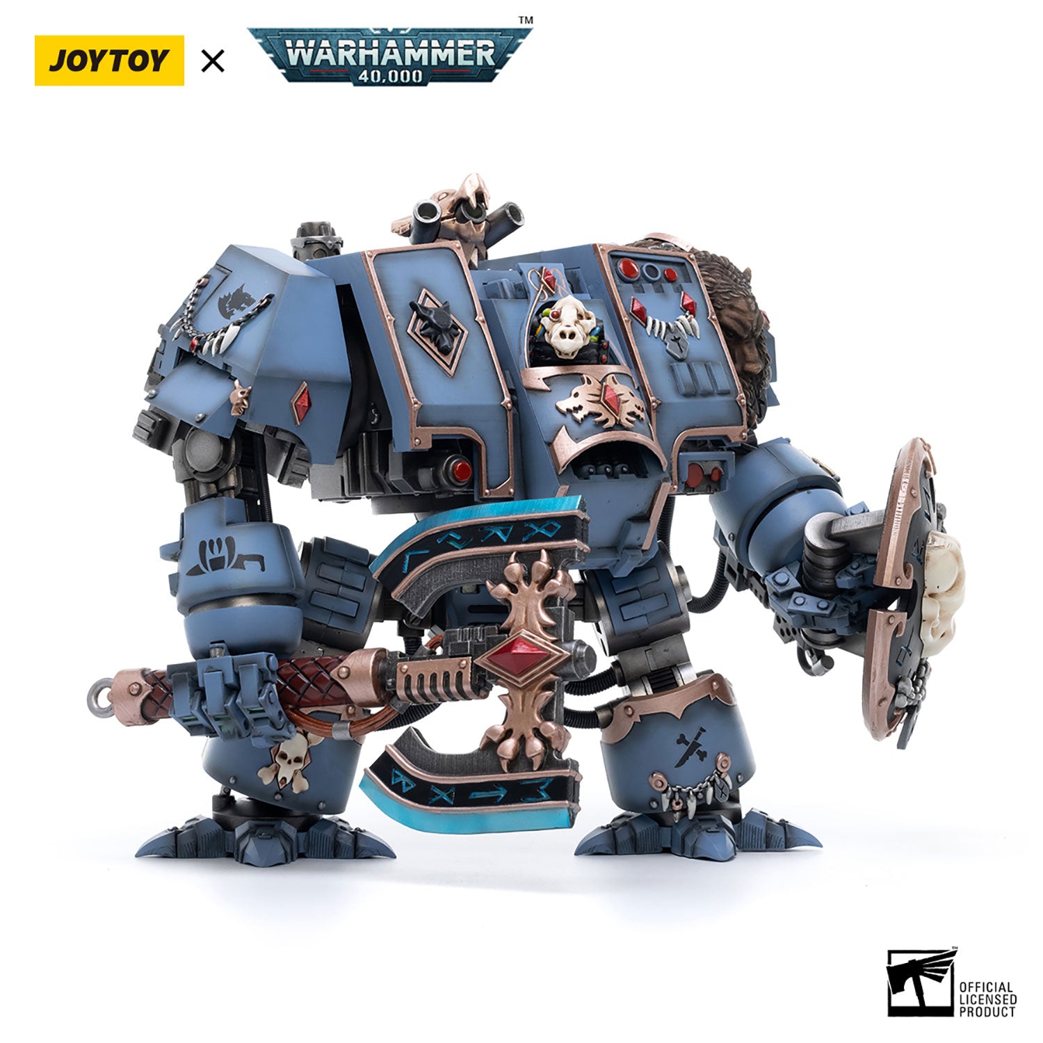 JOYTOY Warhammer 40K Space Wolves Space Marines Space Wolves Venerable Dreadnought Brother Hvor figure