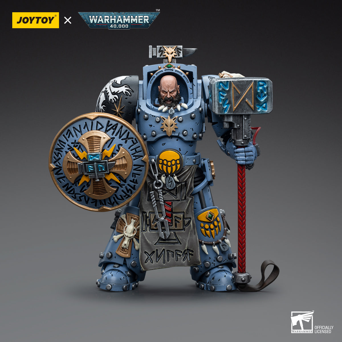 JOYTOY Warhammer 40K Space Wolves Arjac Rockfist figure